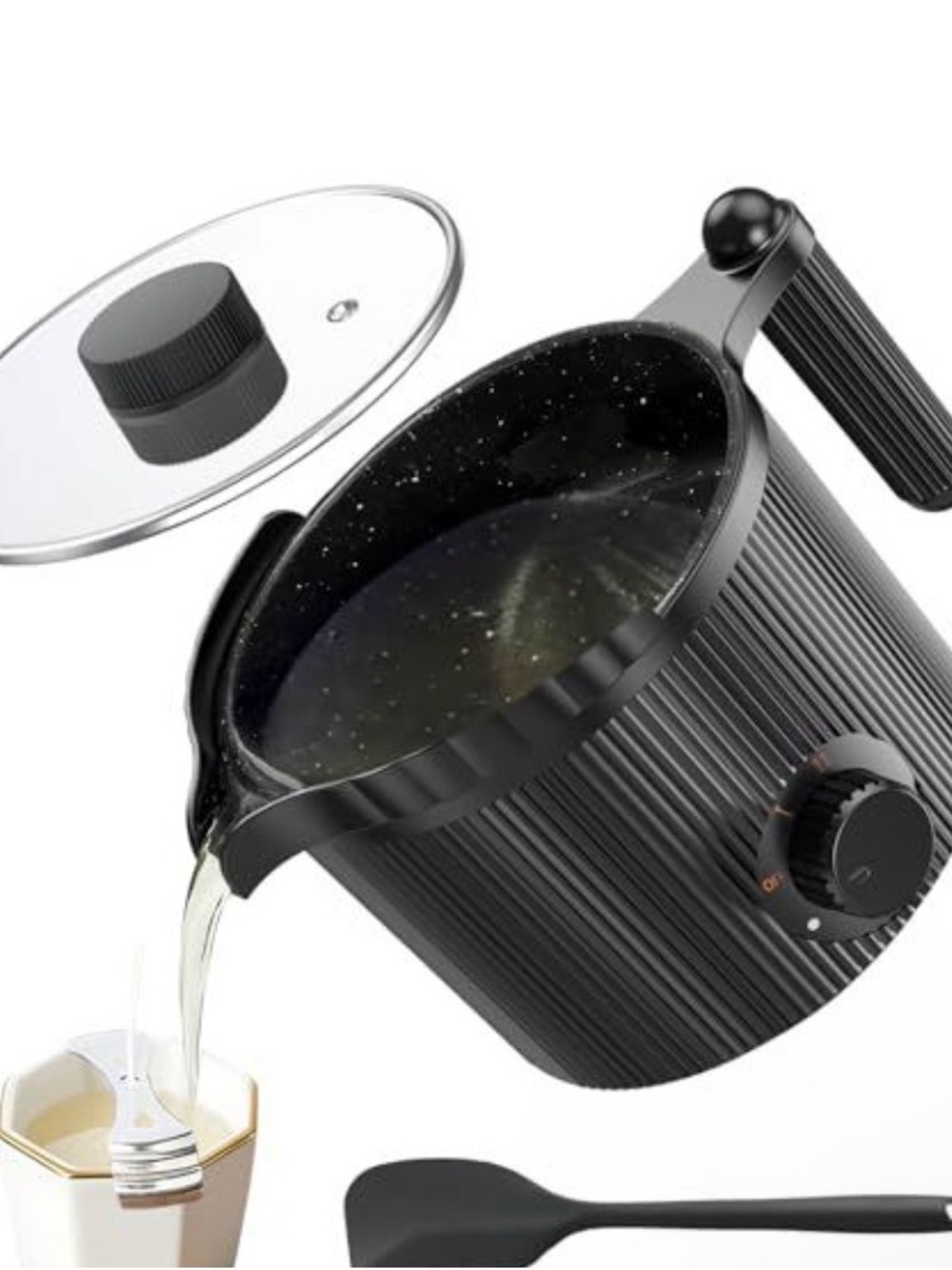 Wax melter for candle or soap maker with pour spout